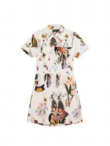 Desigual Платье-рубашка в белом цвете