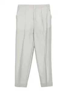 Атласные брюки Alberta Ferretti, серый