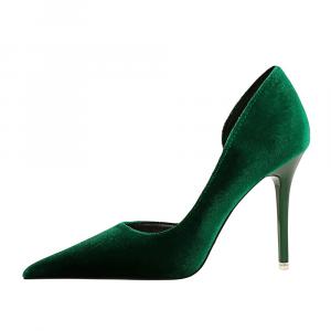 QITUMAUL Зеленые женские туфли на тонком каблуке 10,5 см, цвет Green[Heel Height 10.5cm]