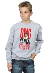 Толстовка OMG Santa I Know Him Elf, серый