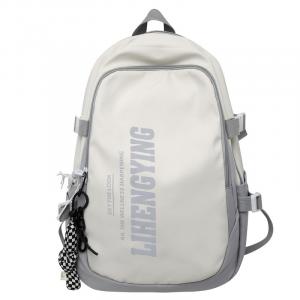 Нейлоновый рюкзак для ноутбука обычный унисекс черный/оранжевый/синий/серый BALANG, серый, шарм не входит