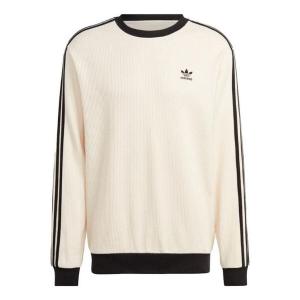 Толстовка adidas Adicolor Classics Waffle Crew 'Beige', белый
