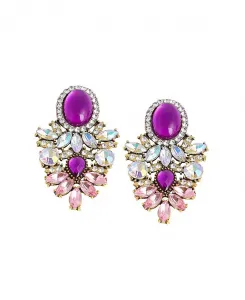 Серьги-Капельки с камнем для вечеринки Sohi, purple