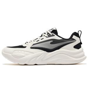 Erke Мужские износостойкие дышащие низкие повседневные кроссовки Ci Wu Rebound, насыщенно-черные, с микрокристаллическим белым