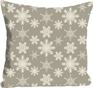 Декоративная подушка Queence "Кай", с лесом, чехол без наполнения, 1 шт 40х40 см, серый