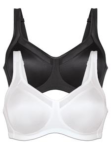 Набор из 2 базовых бюстгальтеров для беременных в черном и белом цвете Anita