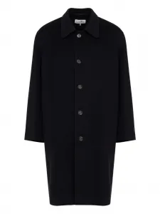 Пальто на пуговицах Mm6 Maison Margiela, черный