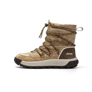 Женские зимние ботинки Jeep противоскользящие с принтом, бежево-коричневый