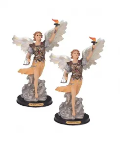 Набор из 2 предметов: 12-дюймовая статуэтка архангела Уриила, ангела мудрости, святая статуэтка, украшение для дома, офиса и идеальные идеи для новоселья, праздников и дней рождения Fc Design, multicolor