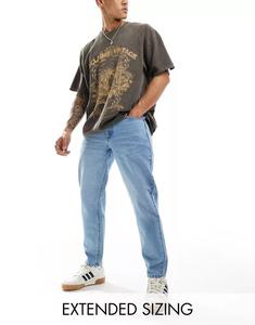 Классические узкие джинсы выцветшего голубого цвета ASOS