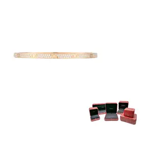 Браслет Love с бриллиантами из розового золота 18 карат Cartier, розовое золото