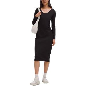 Женское платье с длинными рукавами Lululemon, черный/blk