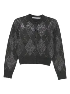 Кардиган из смесовой шерсти Alexander Wang, серый