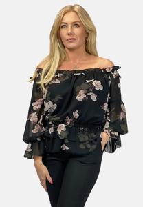 Блуза SPANISH FLORAL REGINA FASHION, черный