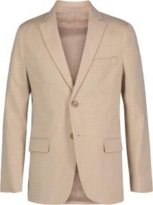 Пиджак-блейзер Calvin Klein для мальчиков, однобортный, с застежкой на 2 пуговицы, манжетами на пуговицах и передними карманами с клапанами., Khaki Sharkskin