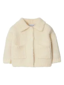 Кардиган крупной вязки BURBERRY KIDS, нейтральный