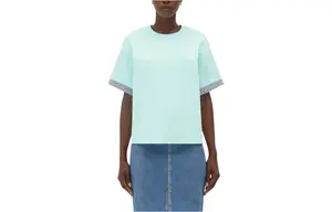 Футболка SS24 женская светло-зеленого бирюзового камня Bottega Veneta, светло-бирюзовый камень