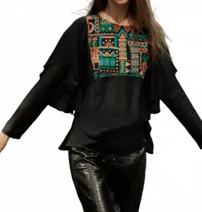 Блуза Beatrice черного цвета Guadalupe Design