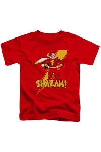 Футболка с коротким рукавом DC Comics Shazam для детей Gildan, красный