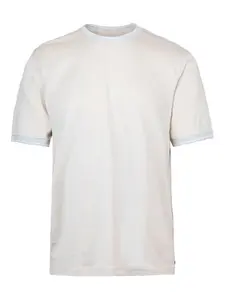 Футболка с отделкой в рубчик Eleventy, нейтральный