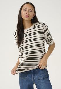 Футболка Kaffe LIZZA STRIPED, Black Feather Grey Stripe/Black