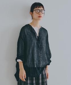 Блузка-поло с воротником-стойкой из сухой марли Studio Clip, цвет Black 19