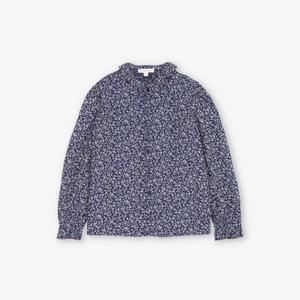 Хлопковая блузка madison с цветочным принтом и длинными рукавами, 3–12 лет Caramel, синий