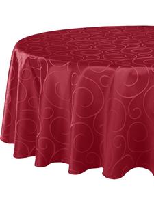 Erwin Müller Жаккардовая скатерть из смесовой хлопчатобумажной ткани Oberhausen рубинового цвета
