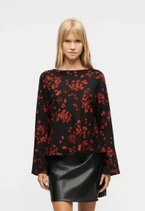 Блузка-Колокол с вырезом-лодочкой Gap, Black/Red