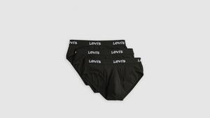 Трусы-брифы Solid Basic (3 шт. в упаковке) Levi's, цвет Black
