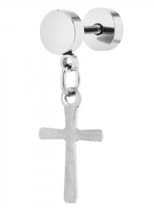 Adeliás Кулон унисекс - крест из нержавеющей стали серебристого цвета