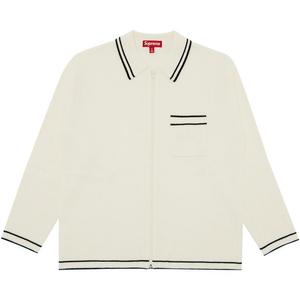 Свитер Supreme Zip Up Polo Sweater, White