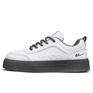 WARRIOR Кроссовки для скейтбординга, увеличивающие рост, износостойкие, легкие, нескользящие, низкие, мужские, белые, серые