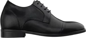 Мужские невидимые ботинки TOTO с увеличением роста - черные премиальные кожаные дерби оксфорды с микро-перфорацией и шнуровкой - увеличивают рост на 2,8 дюйма - модель K9277, размер 8.5 D(M) US No Brand, черный