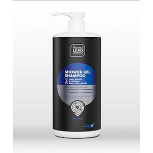 Мужской гель для душа шампунь 3в1 для тела волос бороды 1000мл Pharmalead