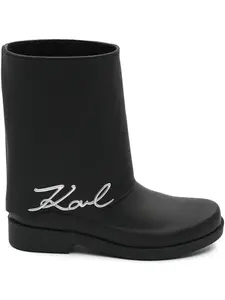 Резиновые сапоги с логотипом KARL LAGERFELD, черный