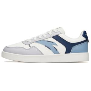 Кроссовки ANTA Skateboarding Shoes Men Low-top Ivory White/Cloud Grey/Blue Grey, слоновая кость/серый