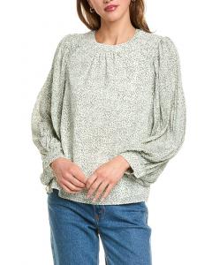 Винс Камуто Блузка со сборкой на плече Vince Camuto, зеленый