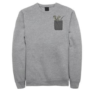 Мужской флисовый пуловер с графическим рисунком Jurassic World Pocket Raptors Licensed Character