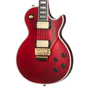 Epiphone Эпифон Alex Lifeson Les Paul Custom Axcess Quilt - Рубин