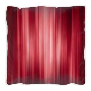 Подушка Wallario Premium, мягкая поверхность, с мотивом в красно-черную полоску - абстрактный полосатый узор, размер: 60 х 60 см, с белой спинкой