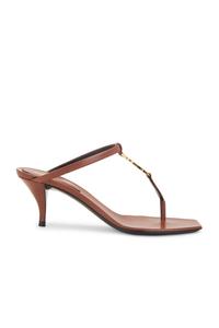 Женские сандалии Cassandra Sandal Saint Laurent, цвет Aesthetic Brown