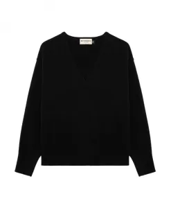 Черные свитера с V-образным вырезом и ребристыми манжетами. Roy Roger'S, черный