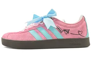 Adidas Neo Vl Court Classic противоскользящие и износостойкие легкие низкие кеды для скейтбординга унисекс розовый голубой