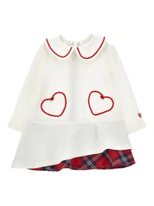 Платье со вставками Monnalisa, белый