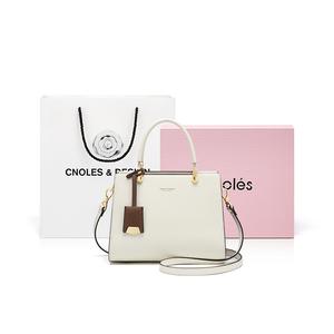 CNOLES Сумка из коровьей кожи через плечо, Caramel Milkshake