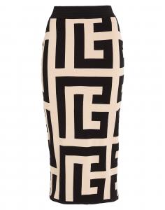 Юбка миди Balmain, бежевый