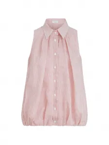 Полосатая рубашка без рукавов Brunello Cucinelli, красный