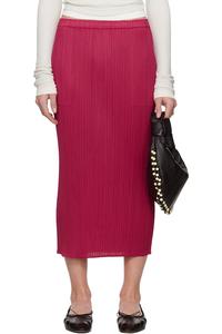 Новая июньская цветная базовая юбка миди 4 Pleats Please Issey Miyake, цвет carmine