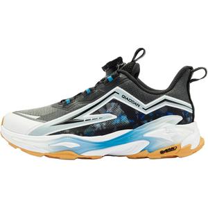 Низкие, амортизирующие, износостойкие детские кроссовки для бега QIAODAN, черный/синий